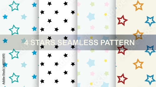 Stars seamless pattern. Vec...