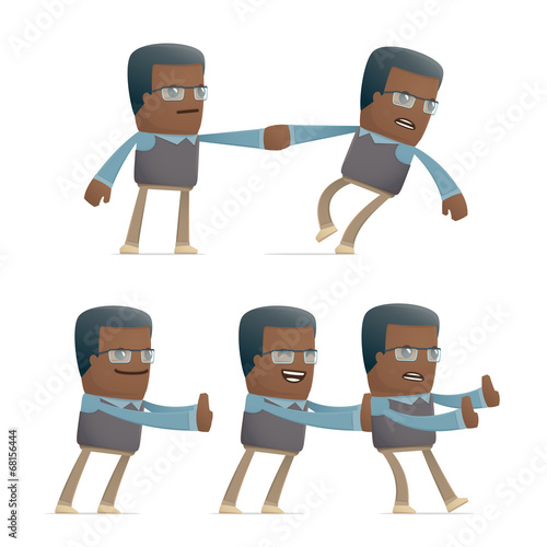 set of teacher character in different poses