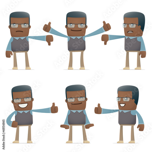 set of teacher character in different poses