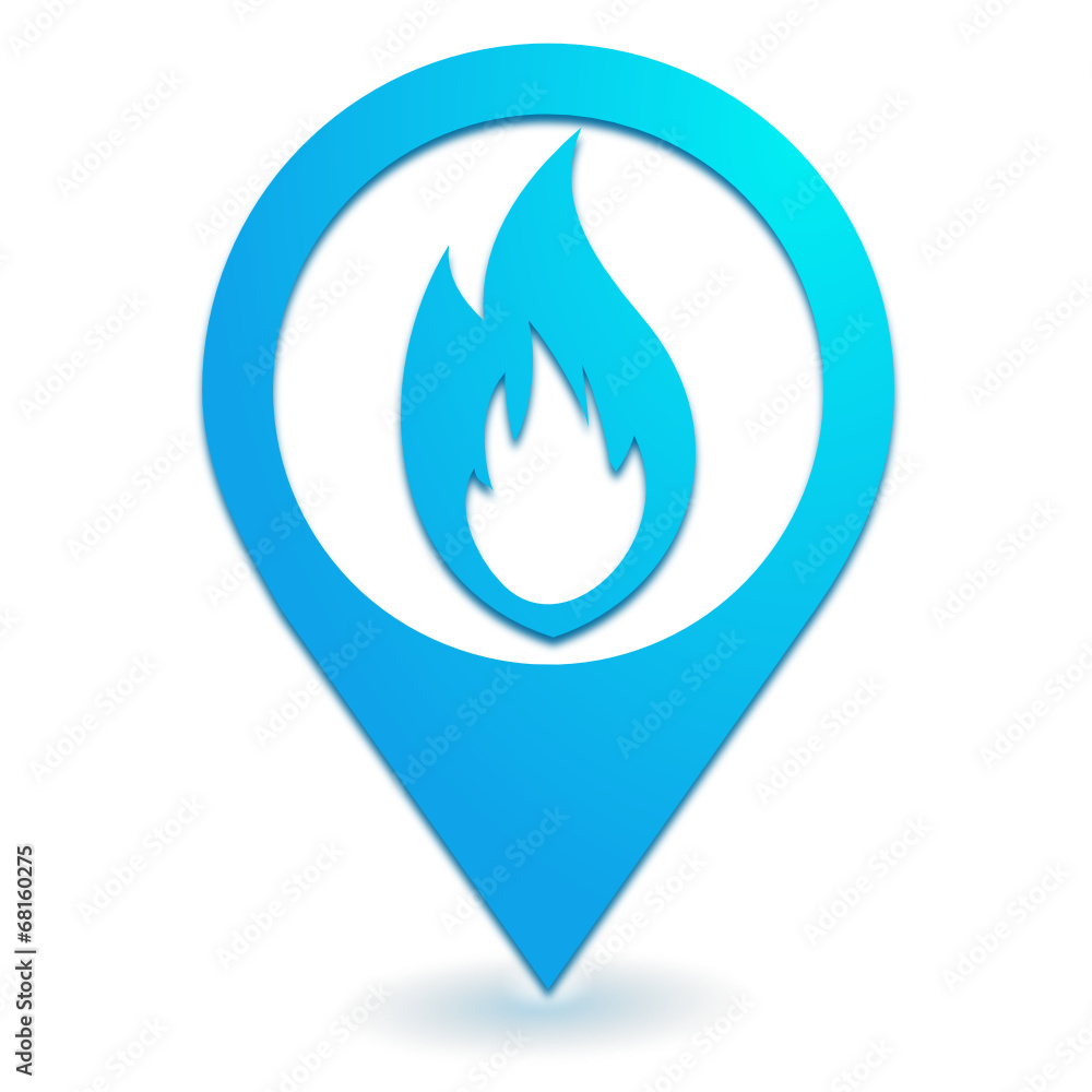 flamme sur symbole localisation bleu flamme sur symbole localisation bleu