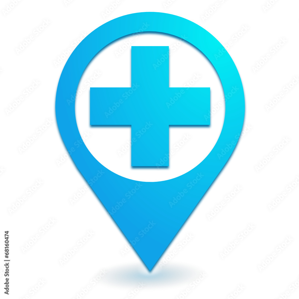 poste de secours sur symbole localisation bleu poste de secours sur symbole localisation bleu