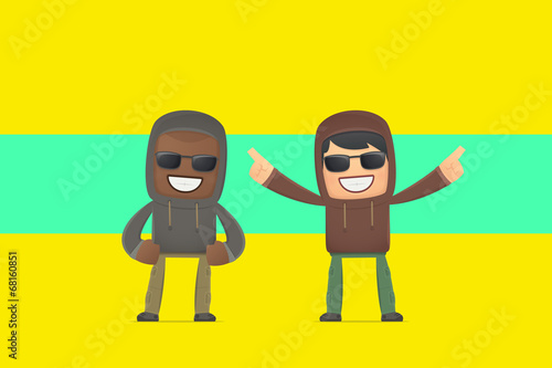 aggressive street hooligans