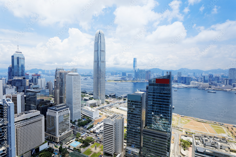 Modern Buildings in Hong Kong finance district