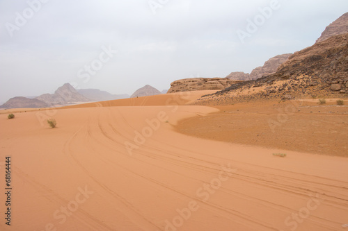 Sandpiste in Wadi Rum  Jordanien