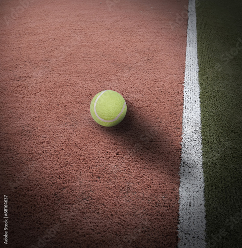 Tennis ball on court grass play game background sport for design © thaiview