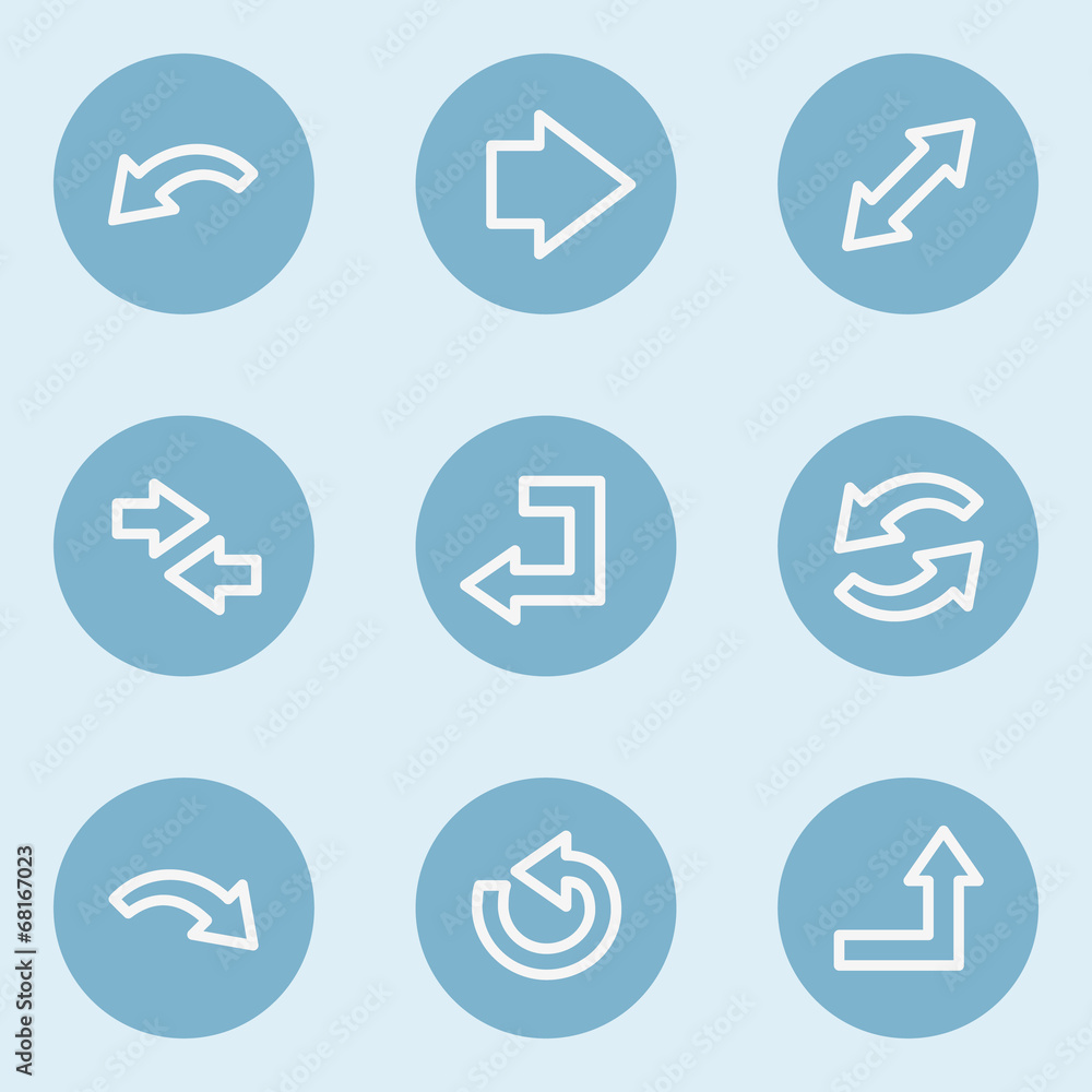 Arrows web icon set 1 , blue buttons Arrows web icon set 1 , blue buttons