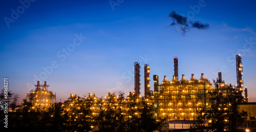 Petrochemical plant   at dawn