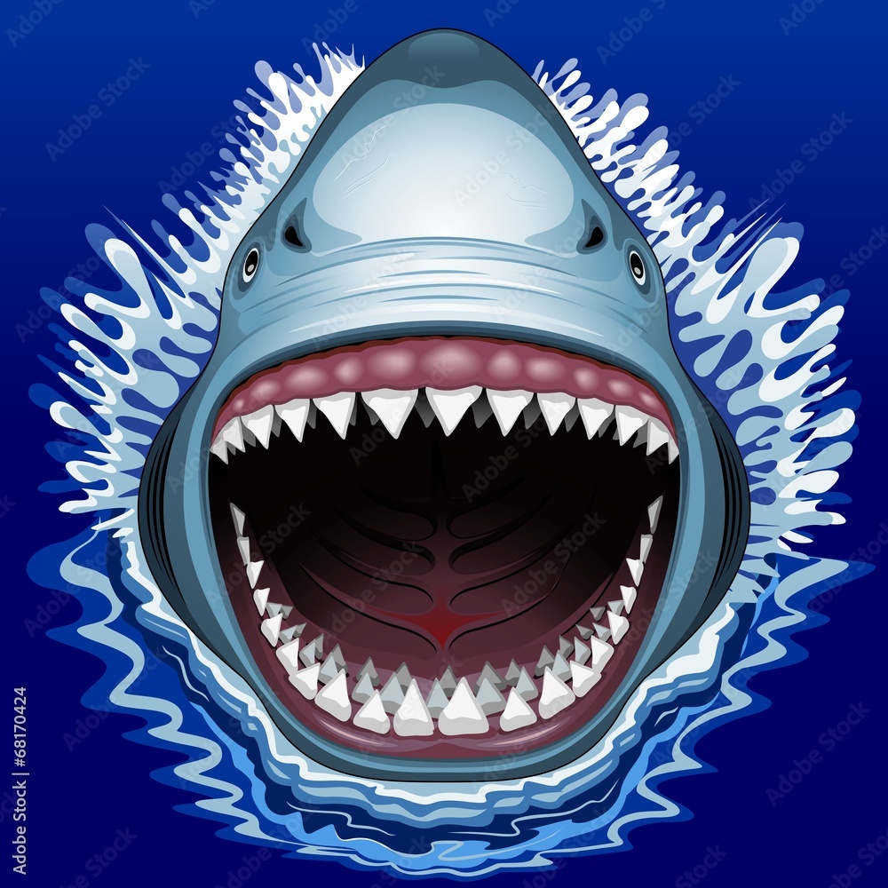 Fototapeta premium Shark Jaws Attack