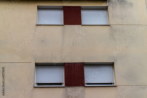 windows outdoors from residential apartment