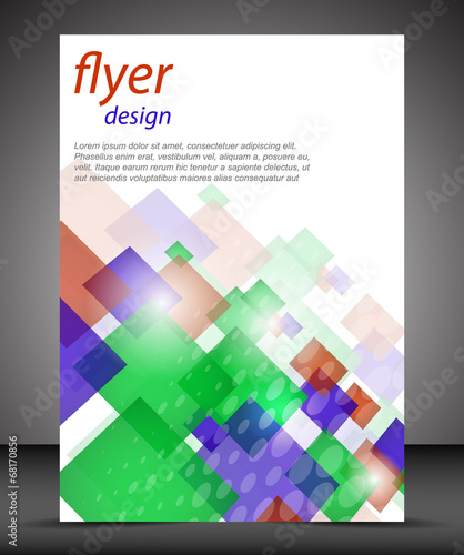 Business flyer template or corporate banner, cover design 