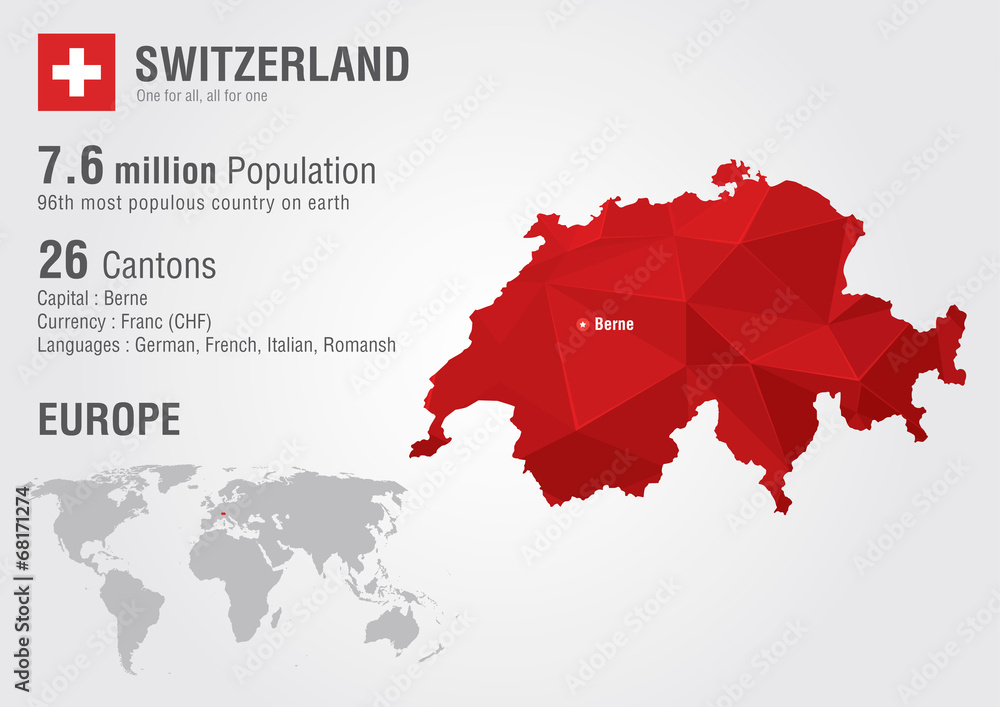 Switzerland World Map With A Pixel Diamond Texture Stock Vector 1000 F 68171274 MWQm91Hp9NVZbQ9AAU5VIsQWHt5KCUoo