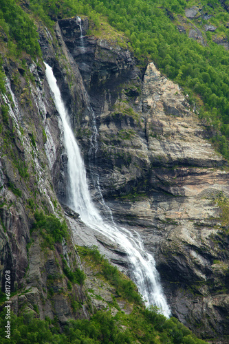 waterfall fjord