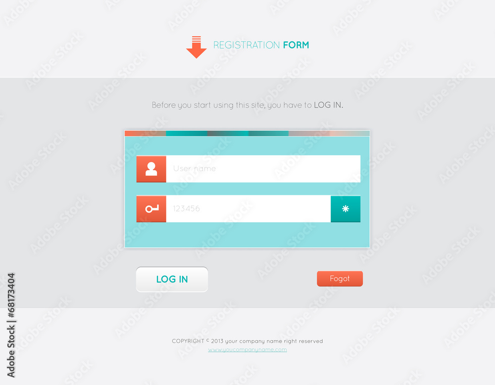 Bright registration form Bright registration form