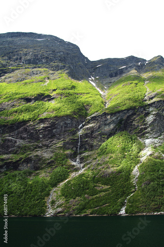 waterfall fjord