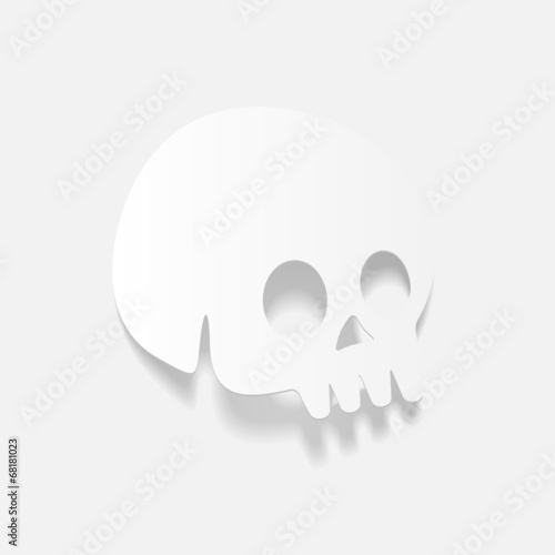realistic design element: skull
