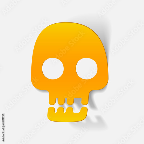 realistic design element: skull