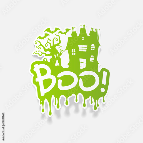 realistic design element: boo