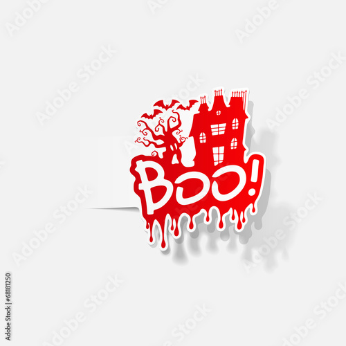 realistic design element: boo