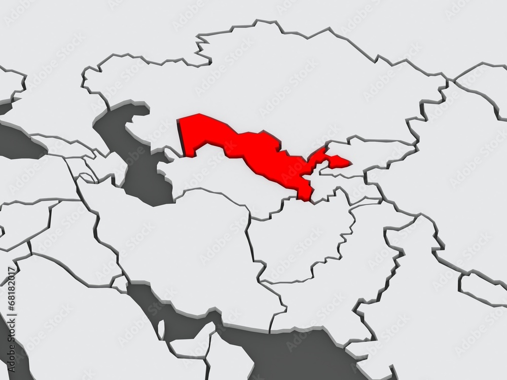 Map of worlds. Uzbekistan. Map of worlds. Uzbekistan.