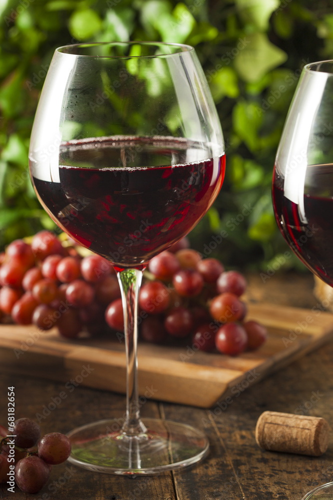 Refreshing Red Wine In a Glass