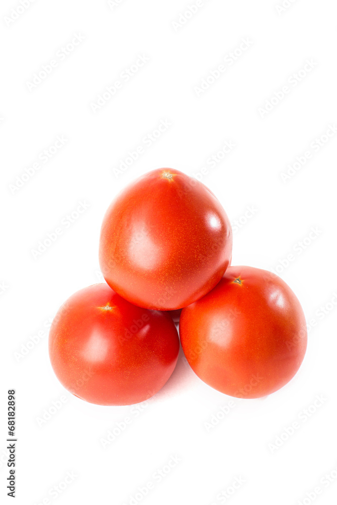 red tomatoes on white background red tomatoes on white background