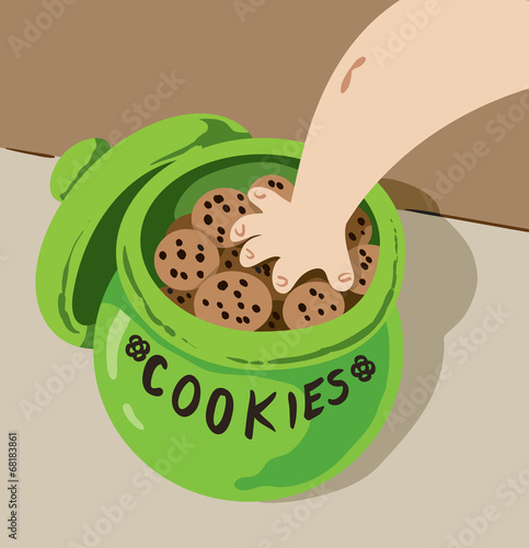 Obraz na płótnie Hand in Cookie Jar