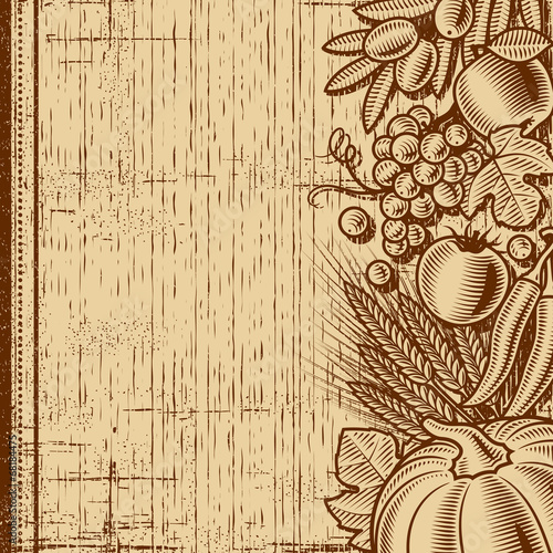 Retro harvest background brown