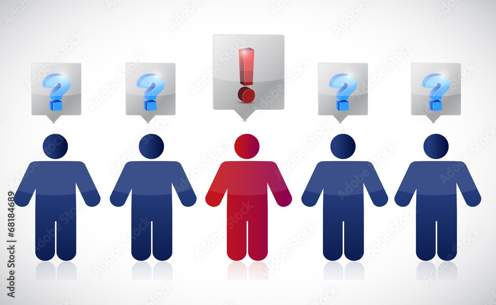 people and exclamation illustration design people and exclamation illustration design