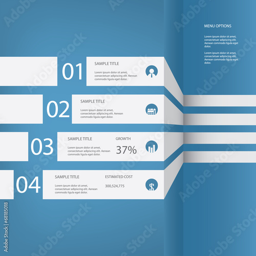 Infographics menu vector design with four options