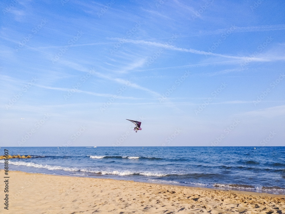 Obraz premium glider on the beach