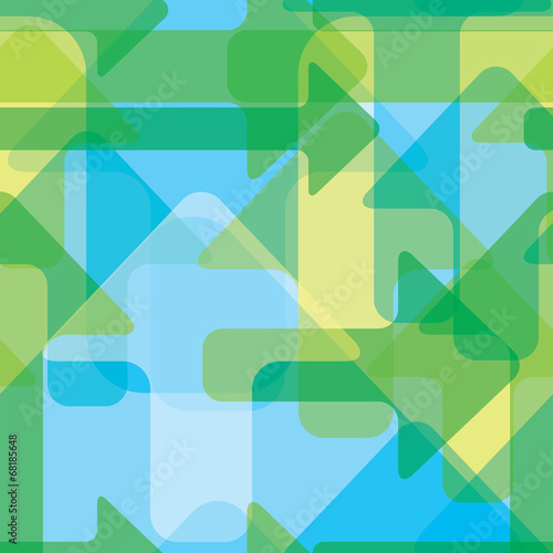 Moving colorful transparent arrows, seamless vector pattern