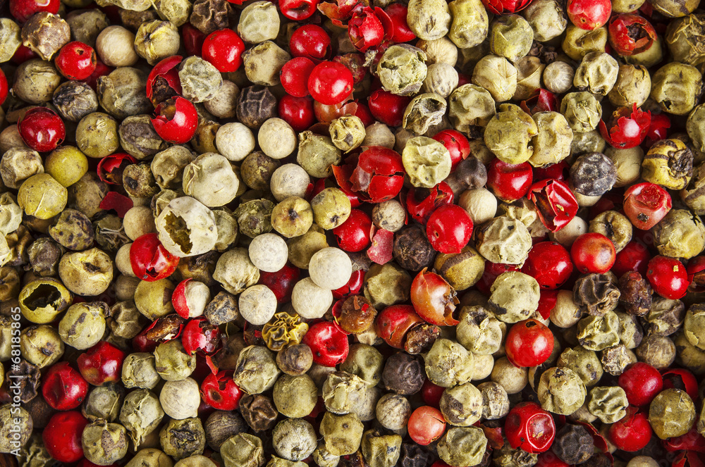 Mixed peppercorns - food spicy background