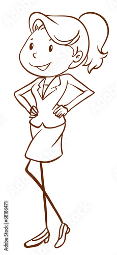 A simple sketch of an air hostess