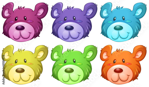 Cute bear heads