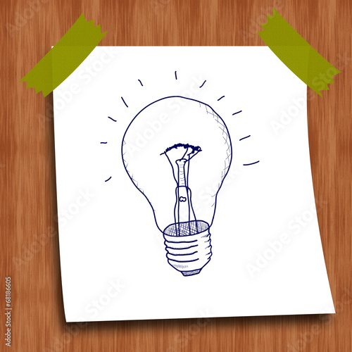 Dessin au stylo : ampoule