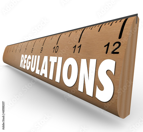 Quadro em tela Regulations Word Wooden Ruler Measurement Rules Guidelines