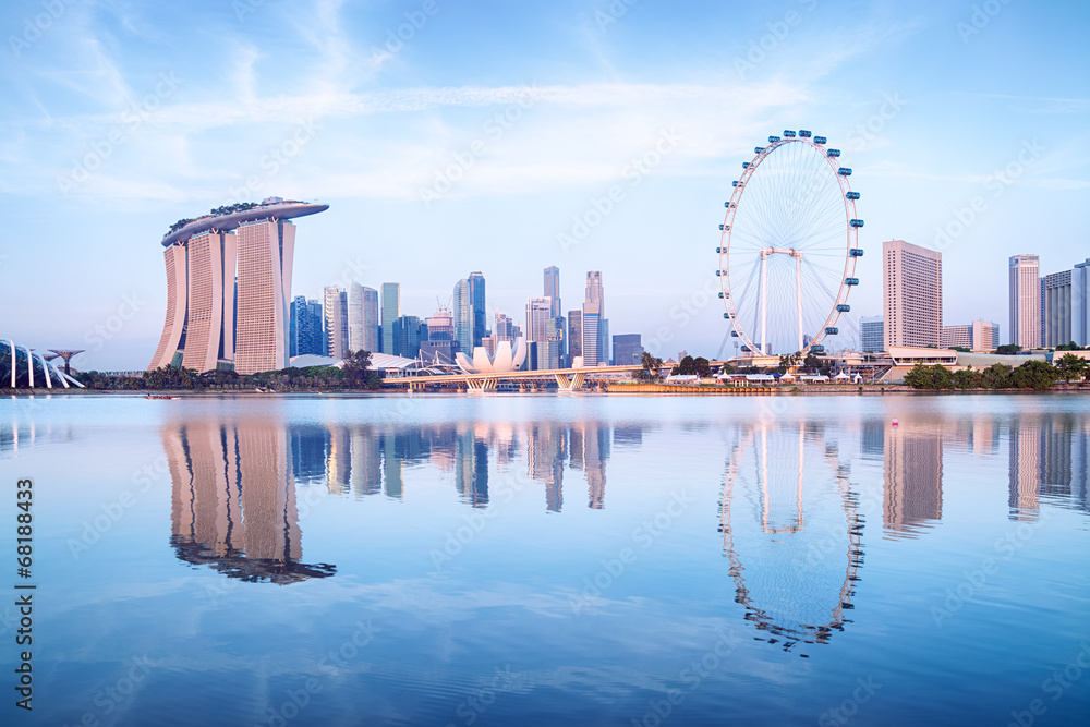 Naklejka premium Singapur Skyline