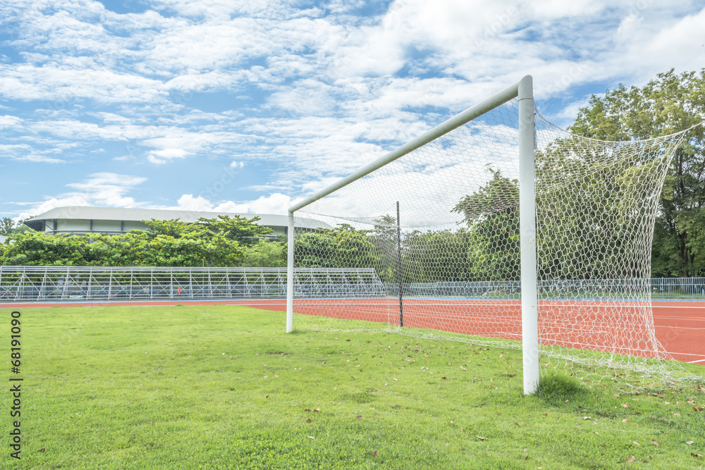 soccer goal in field