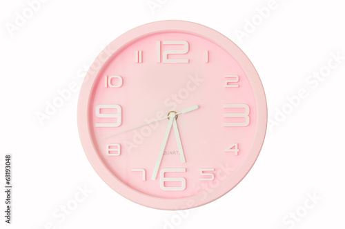 pink clock