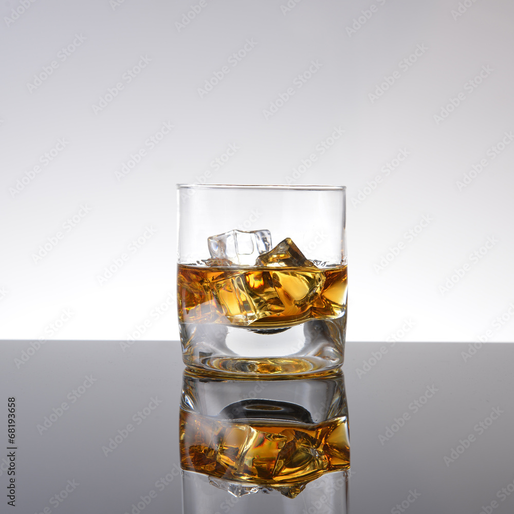 Whiskey with ice Whiskey with ice