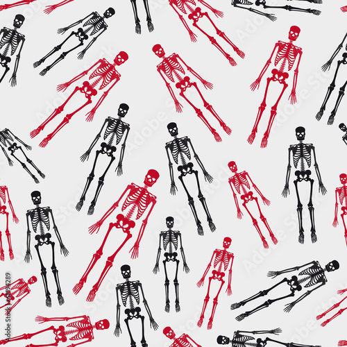 skeletons seamless pattern eps10