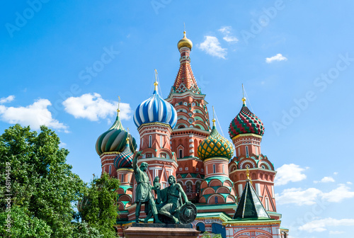 Saint Basil Cathedral  in the Red Square of Moscow