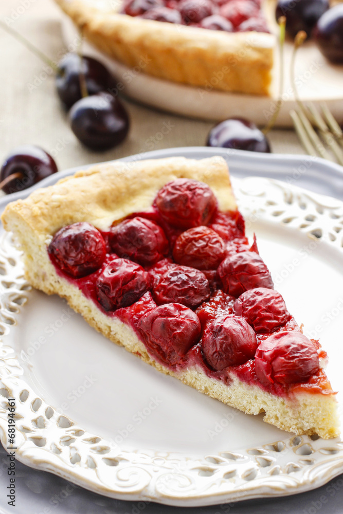 Piece of cherry pie Piece of cherry pie