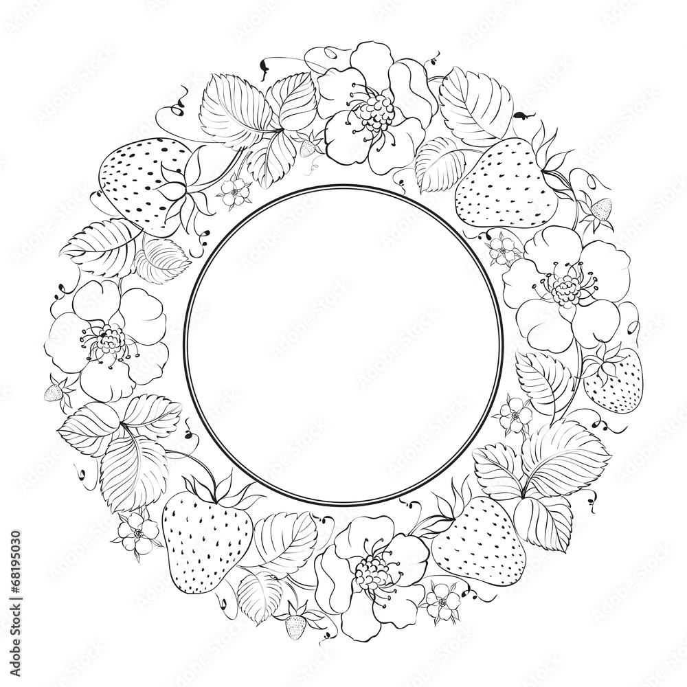 Strawberries in a circle isolated Strawberries in a circle isolated