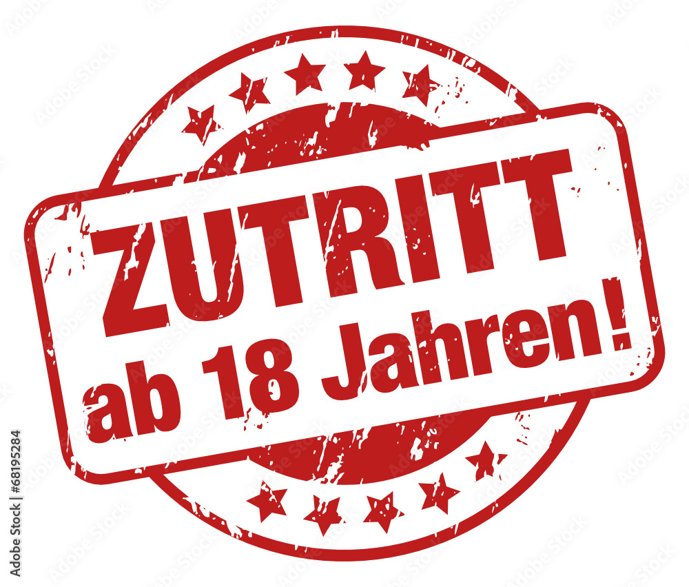 Rechte Und Pflichten Ab 18 Lustig Zutritt ab 18 Jahren! Stock-Vektorgrafik | Adobe Stock