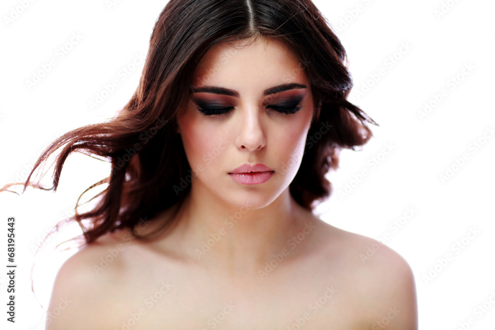 Fototapeta premium Beautiful woman isolated