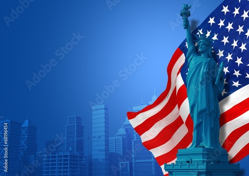 Blue American Background photo