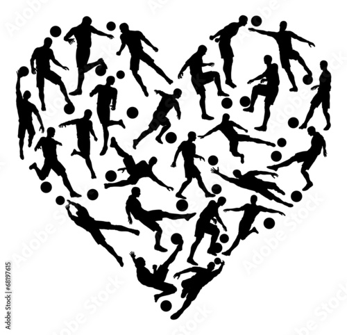 Football soccer heart
