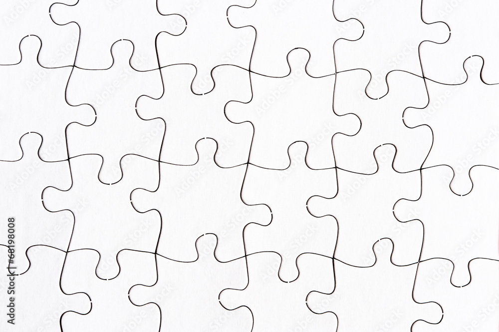 complete blank jigsaw puzzle