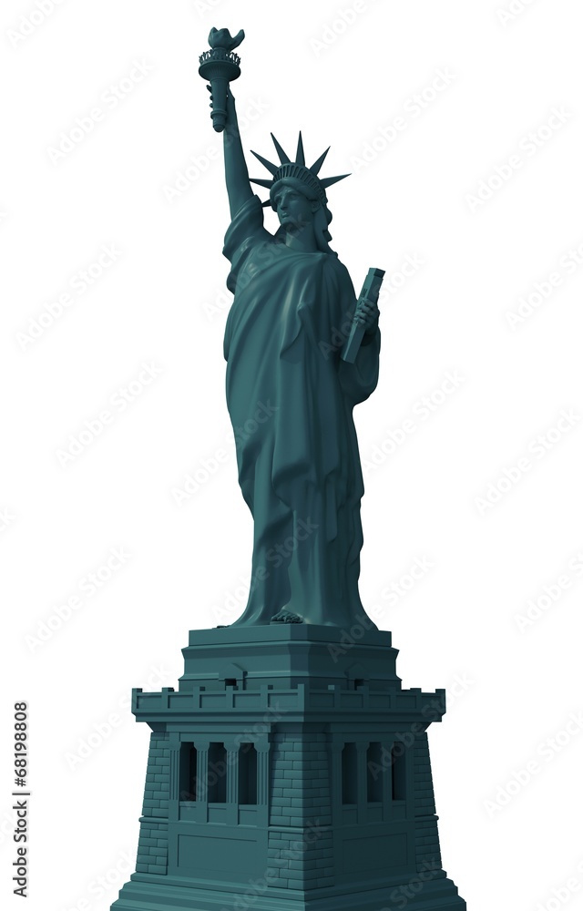 Fototapeta premium Statue of Liberty Isolated 3D